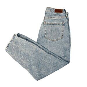 Hollister Womens Ultra High-Rise Mom Jeans Size 5S Light Wash Denim Casual Style